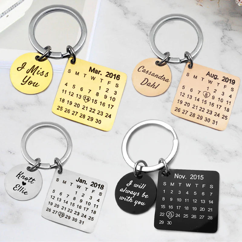 PERSONALIZED CALENDAR KEYCHAIN