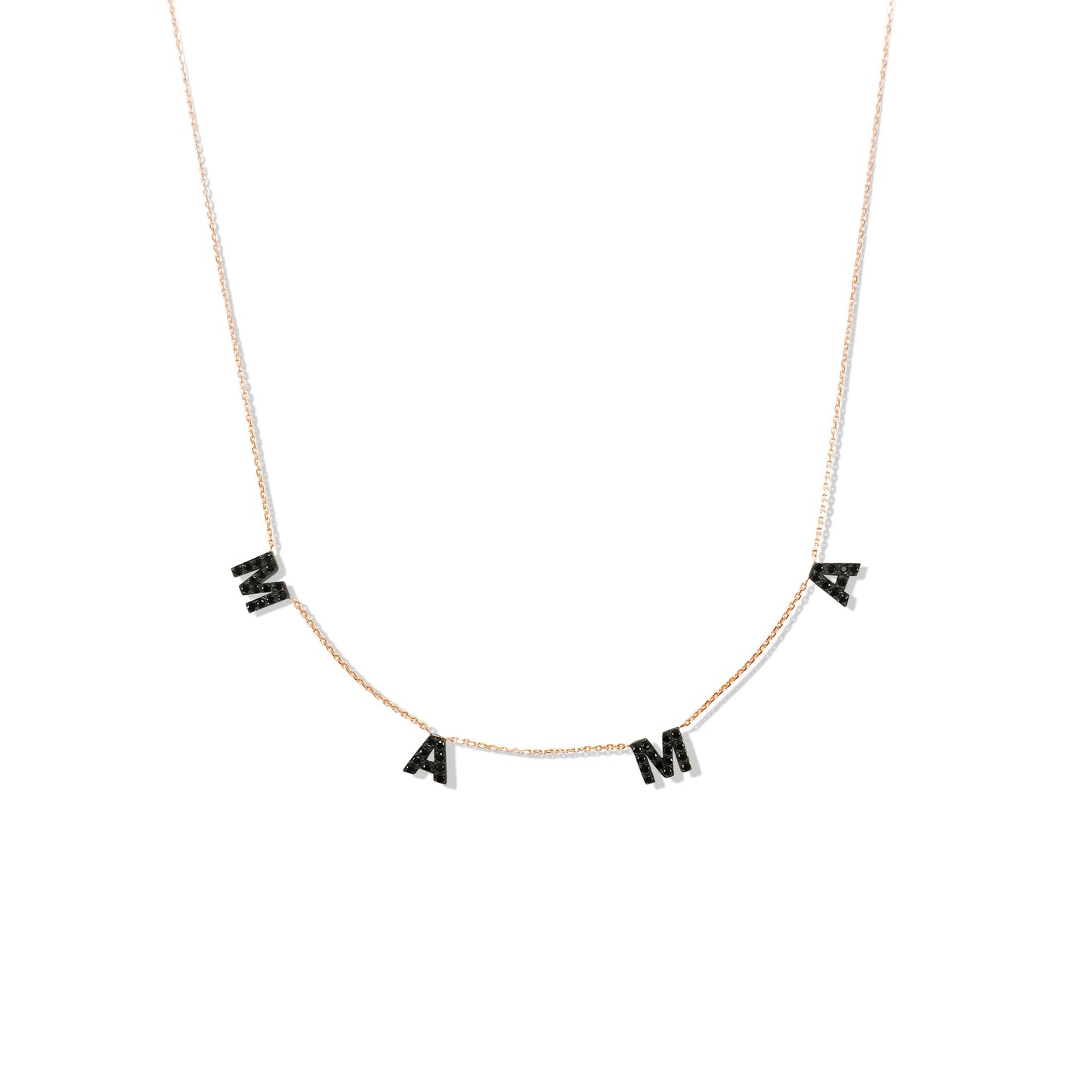 BLACK LETTER NECKLACE