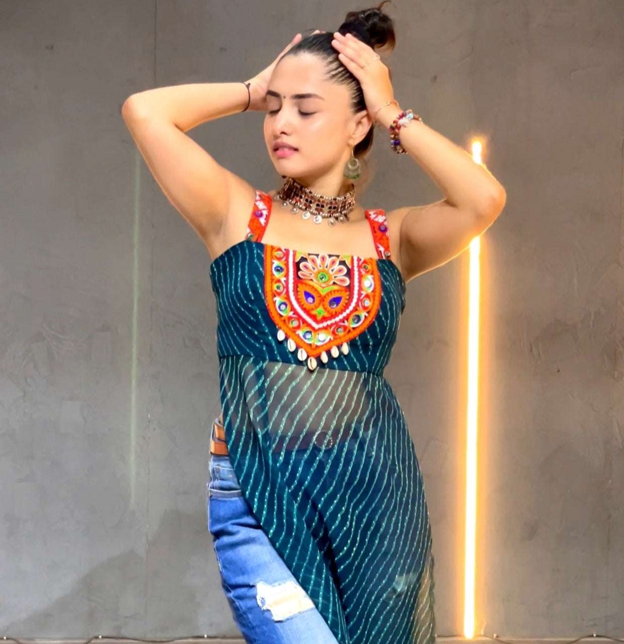 Lehariya Tunic Traditional Tunic Dress