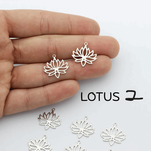 Close-up of flower customized pendant with delicate floral details