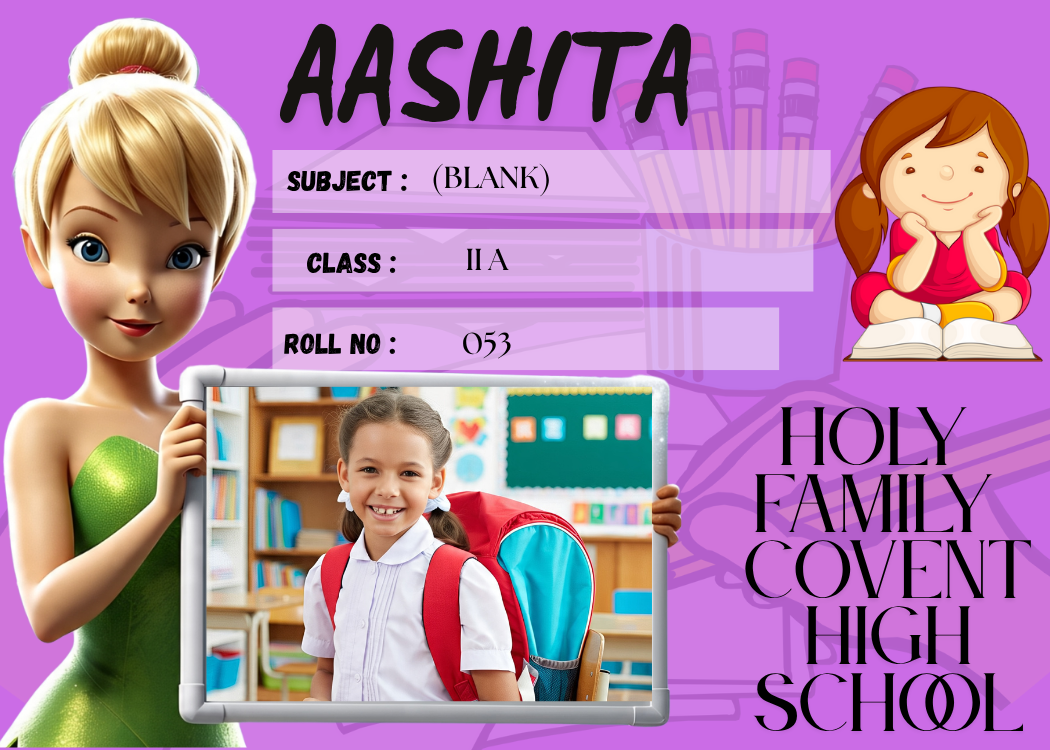 Customized Kid Name Slip with Tinker Bell