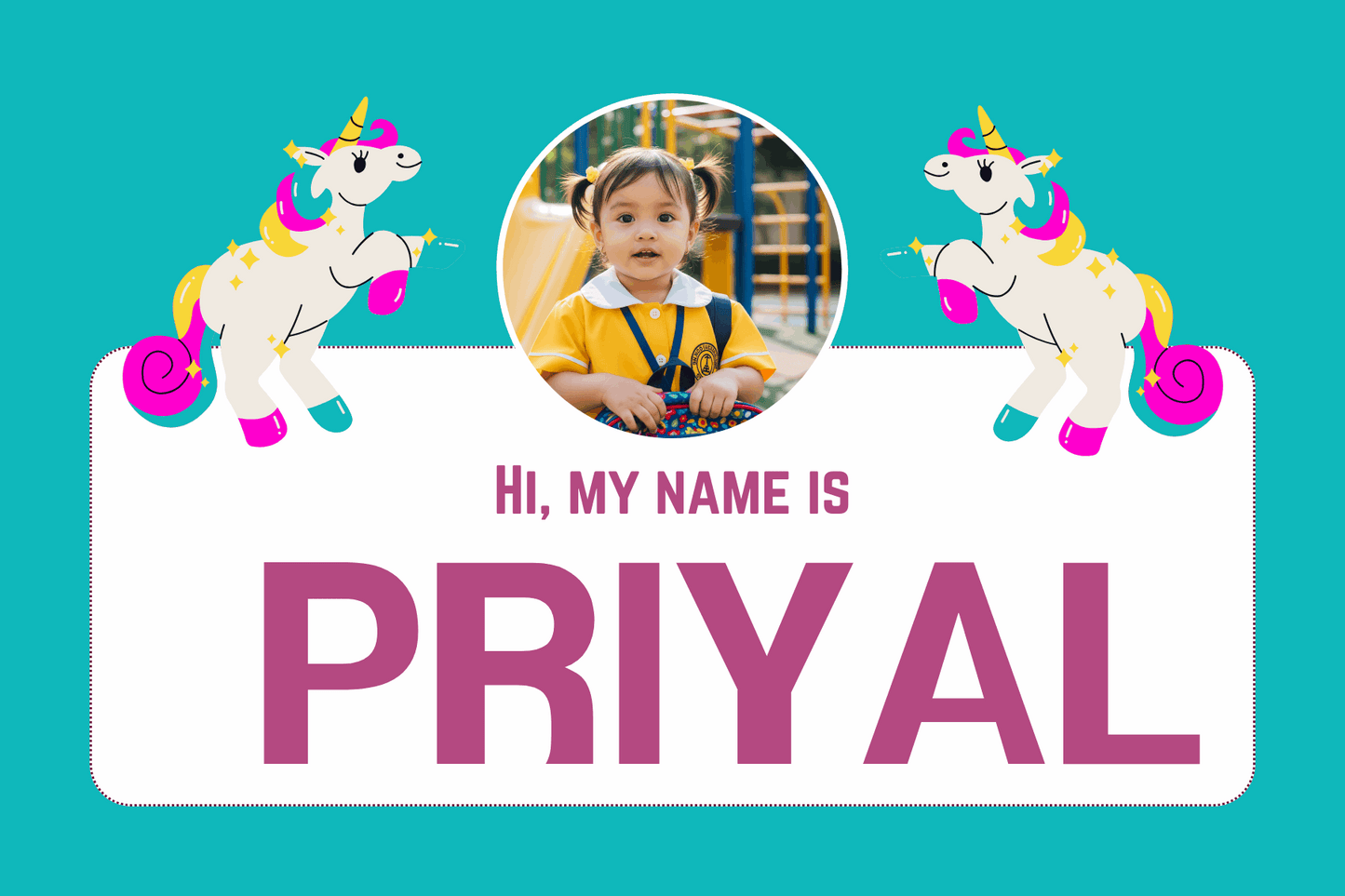 Durable school book labels with student name and image