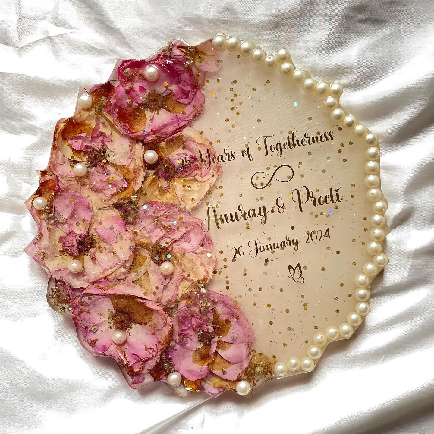 Personalized resin message frame with custom photo and engraved text – KraftedKey
