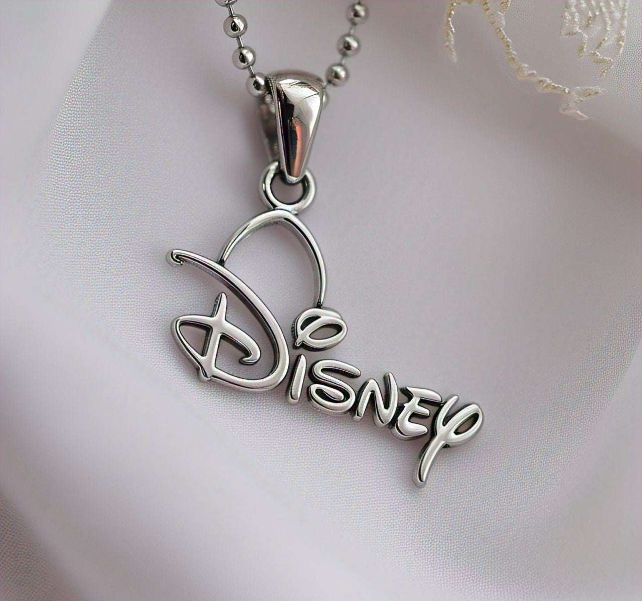 Gold Disney name pendant, unique jewelry for Disney fans