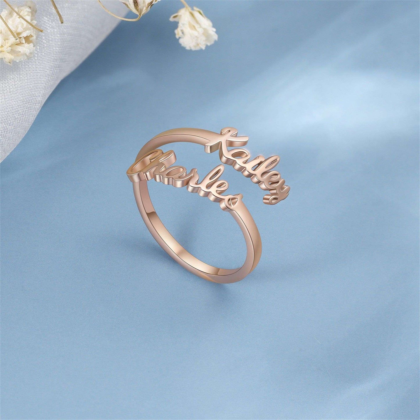 PERSONALIZED TWO NAME RING