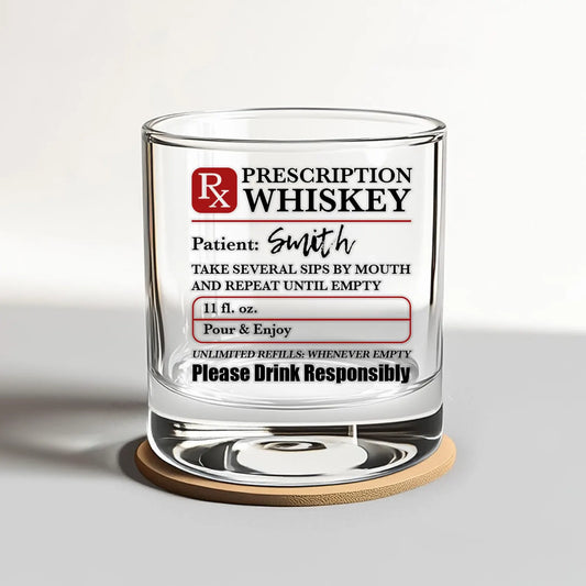 classic whiskey glass with thick base custom engraving