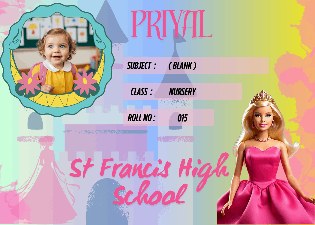 Durable personalized Barbie name slip for lunch boxes – KraftedKey