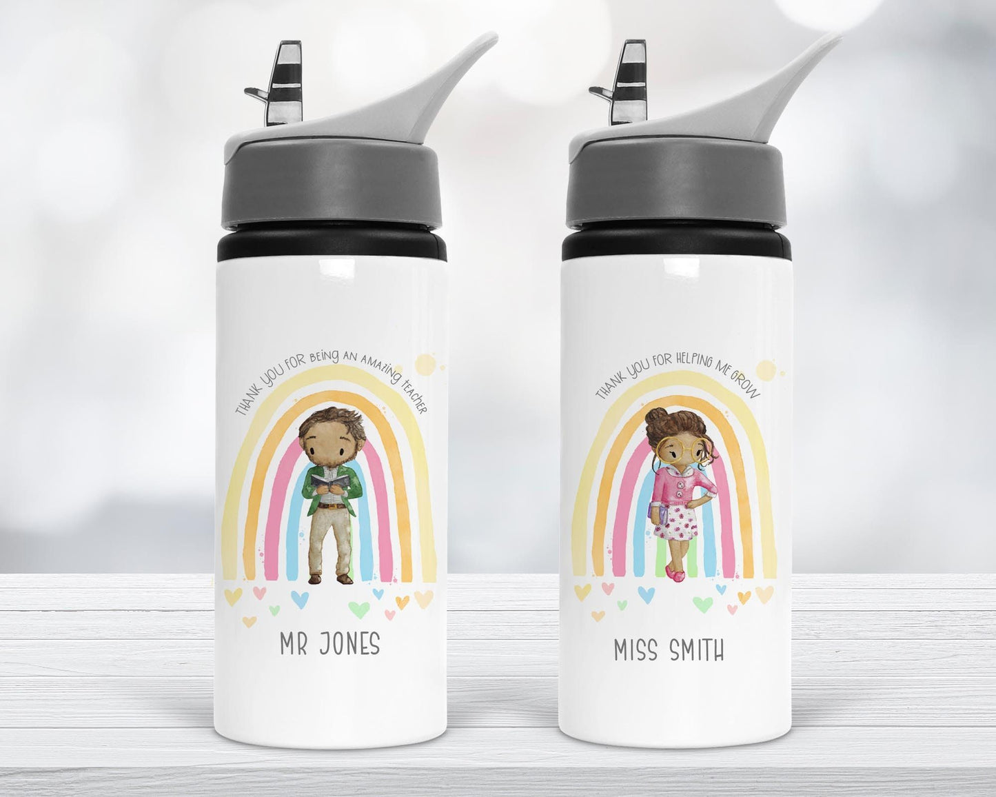 Customizable 650 ml Sipper Bottle with Straw