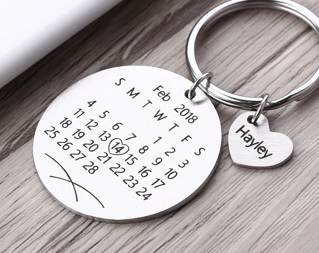 PERSONALIZED CALENDAR KEYCHAIN