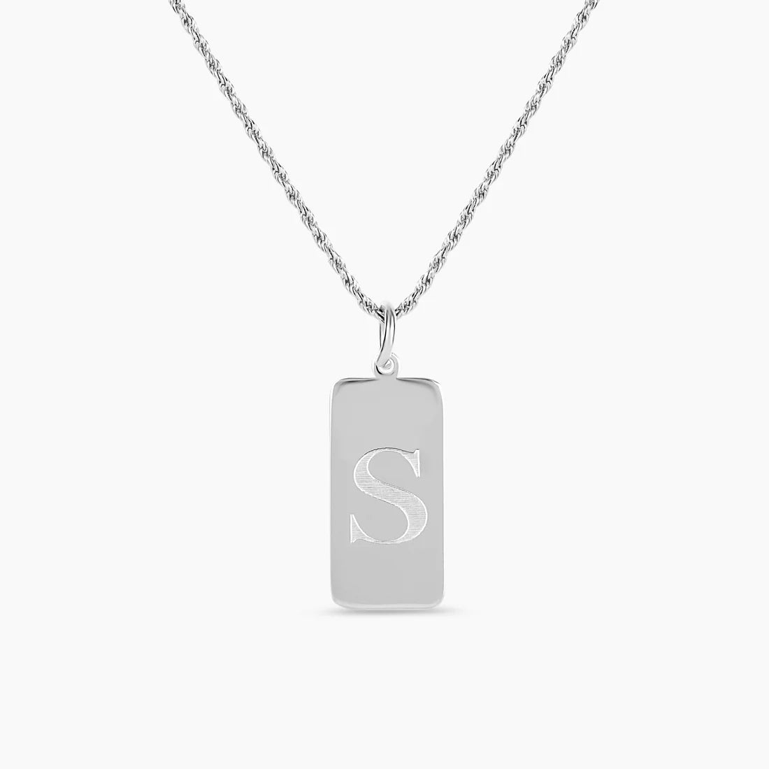 Personalized drop down vertical engraved pendant by KraftedKey