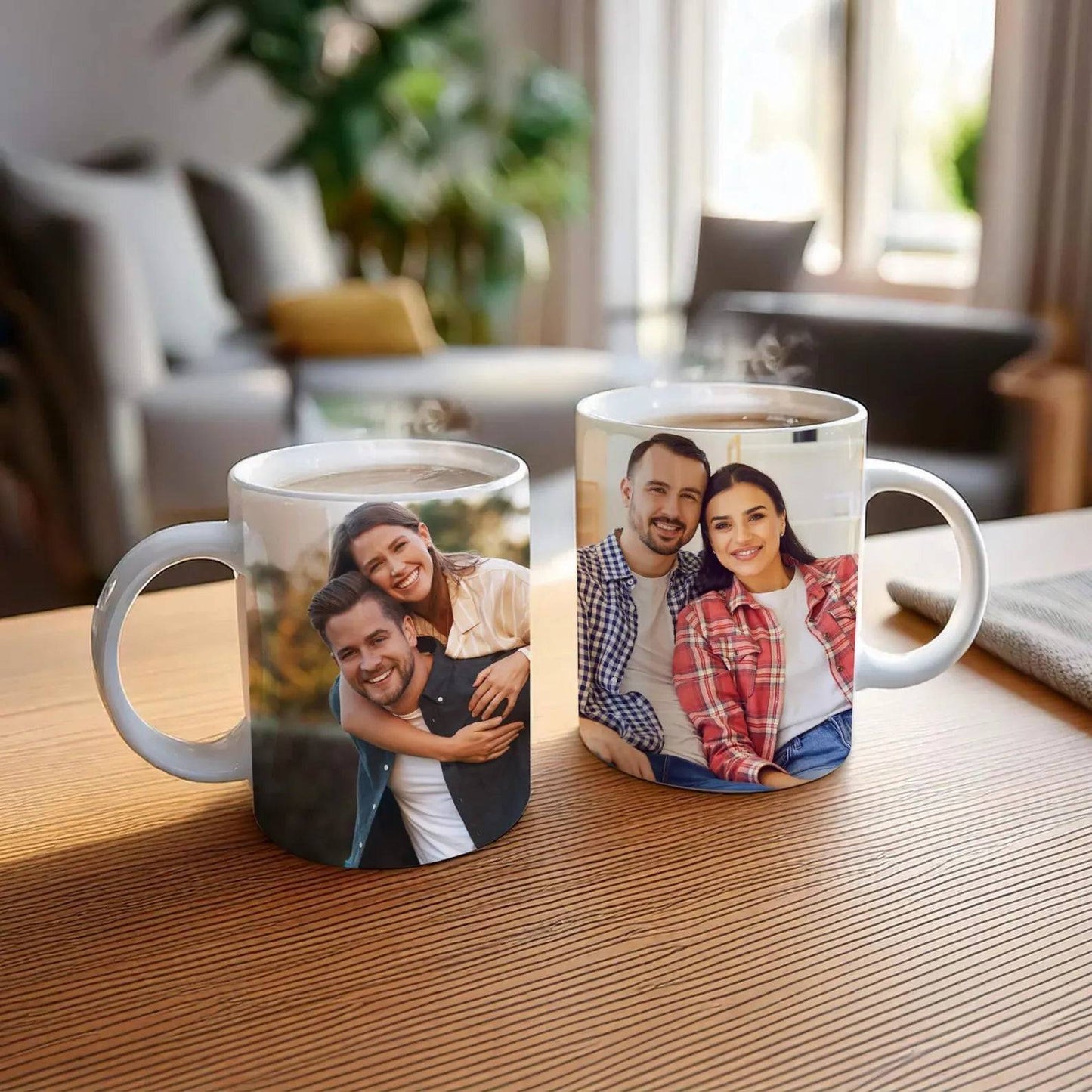 white mug 320ml with photo and name print for anniversaries