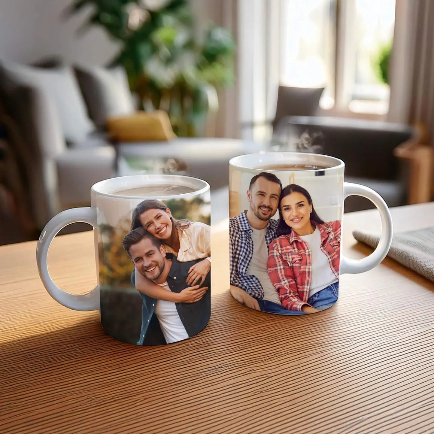 Personalized White Mug, Custom Photo Mug, Photo & Message Mug, Polaroid Photo Mug, Portrait Photo Mug, Customizable Ceramic Mug, Personalized Gift Mug, Keepsake Coffee Mug, Sublimation Printed Mug, Microwave & Dishwasher Safe Mug