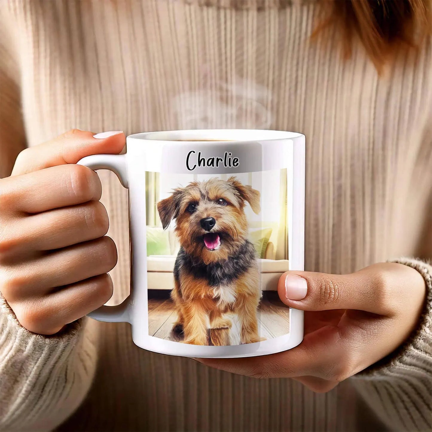 Personalized White Mug, Custom Photo Mug, Photo & Message Mug, Polaroid Photo Mug, Portrait Photo Mug, Customizable Ceramic Mug, Personalized Gift Mug, Keepsake Coffee Mug, Sublimation Printed Mug, Microwave & Dishwasher Safe Mug