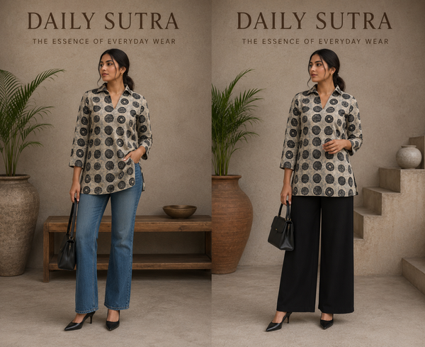 Daily Sutra Jaipuri Premium Cotton Short Kurta – 0326