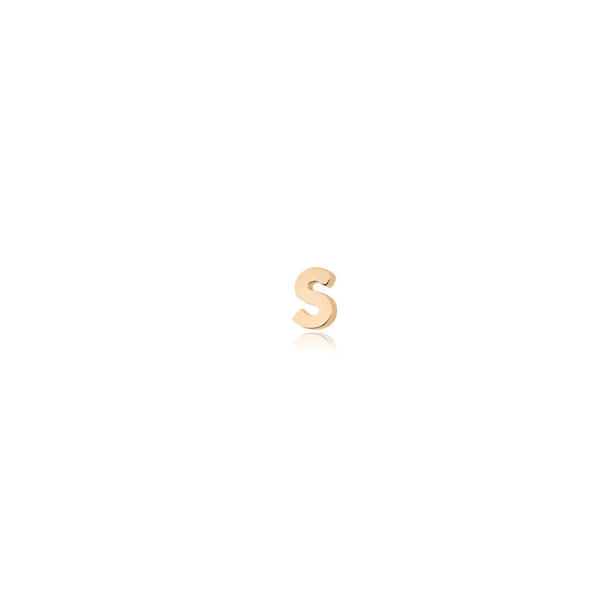 SINGLE LETTER STUD EARRING