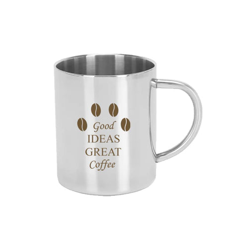 Custom Engraved Steel Mug - 250ml Durable Stainless Steel with Personalized Laser Engraving - KraftedKey