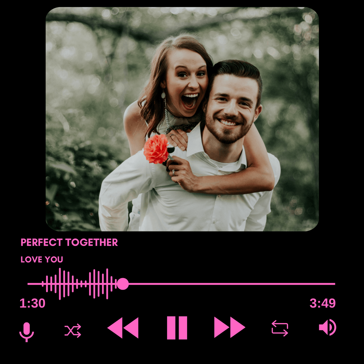 Personalized Music Theme Magnet Polaroid - Custom Photo Magnet Gift for Music Lovers