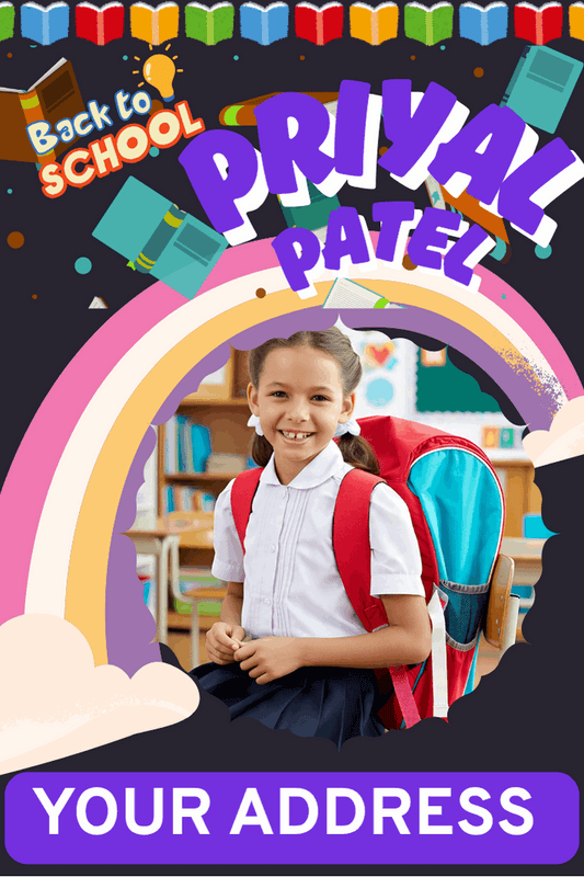 Custom name tags for school bags