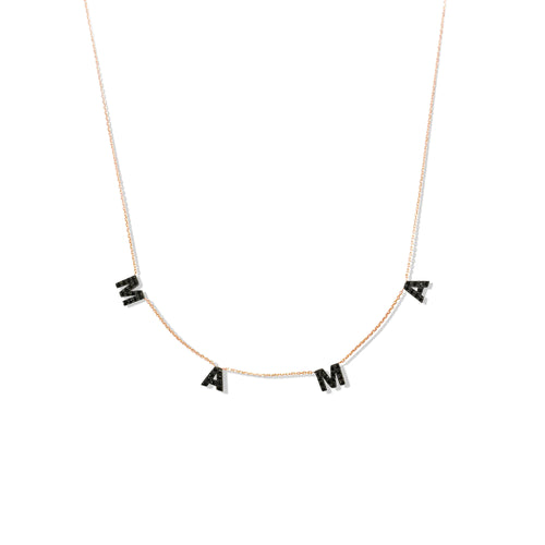 Black Letter Necklace – Personalized Initial Pendant for Women - KraftedKey