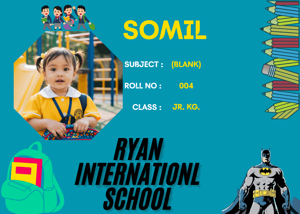 Customized Waterproof School Labels – Personalized Kid Name Slip with Batman