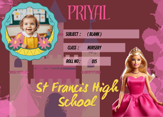 Barbie school labels