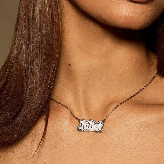 BUBBLE NAME DIAMOND PENDANT