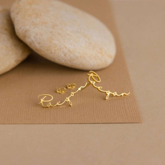 Custom engraved name stud