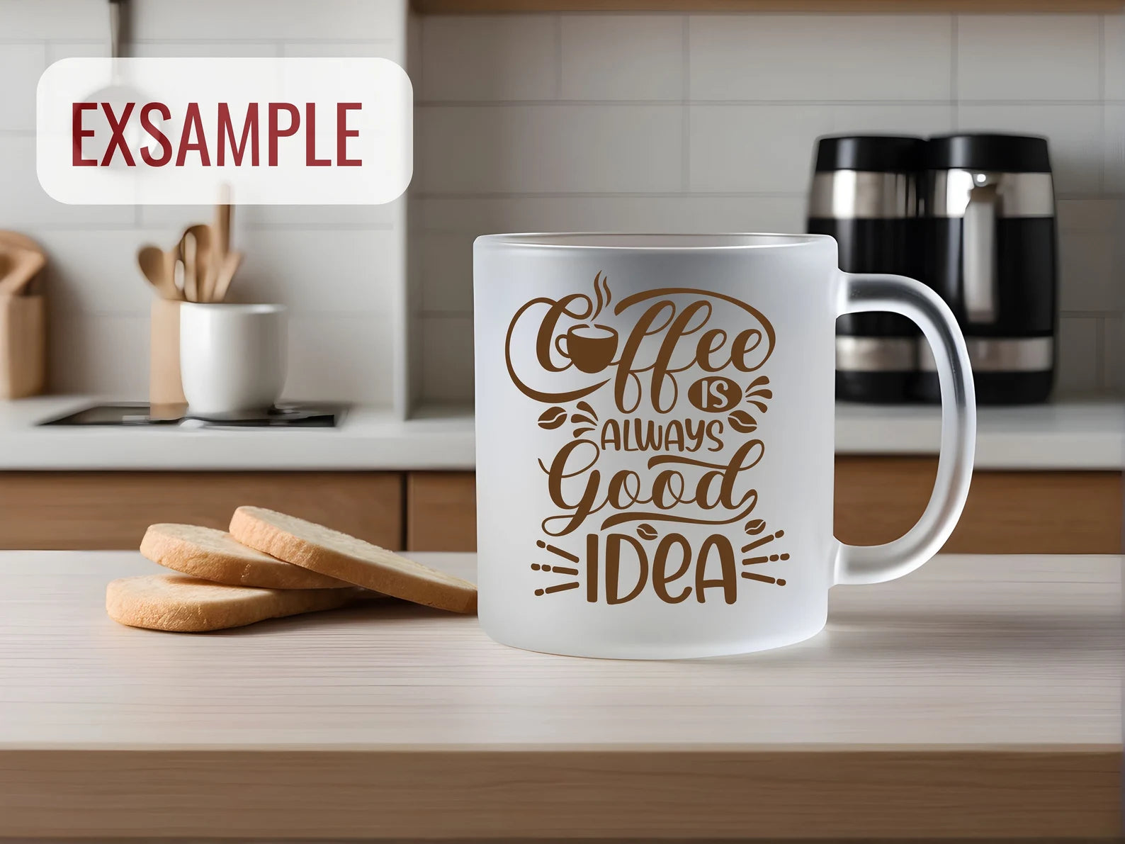 Custom Frosted Glass Mug 320 ml with personalized name print and matte finish, 320 ml frosted glass mug with custom logo design and ergonomic handle, Personalized frosted mug with soft matte texture and elegant branding, Frosted glass coffee mug 320 ml with custom artwork for gifting, Custom printed frosted mug with translucent finish and premium look, Minimalist frosted glass mug 320 ml with engraved name and soft glow, Custom Frosted Glass Mug 320 ml styled for corporate gifting and branding.