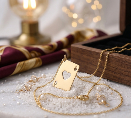 Card Theme Pendant with Customized Letter