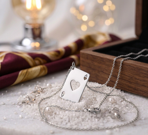 Card Theme Pendant with Customized Letter