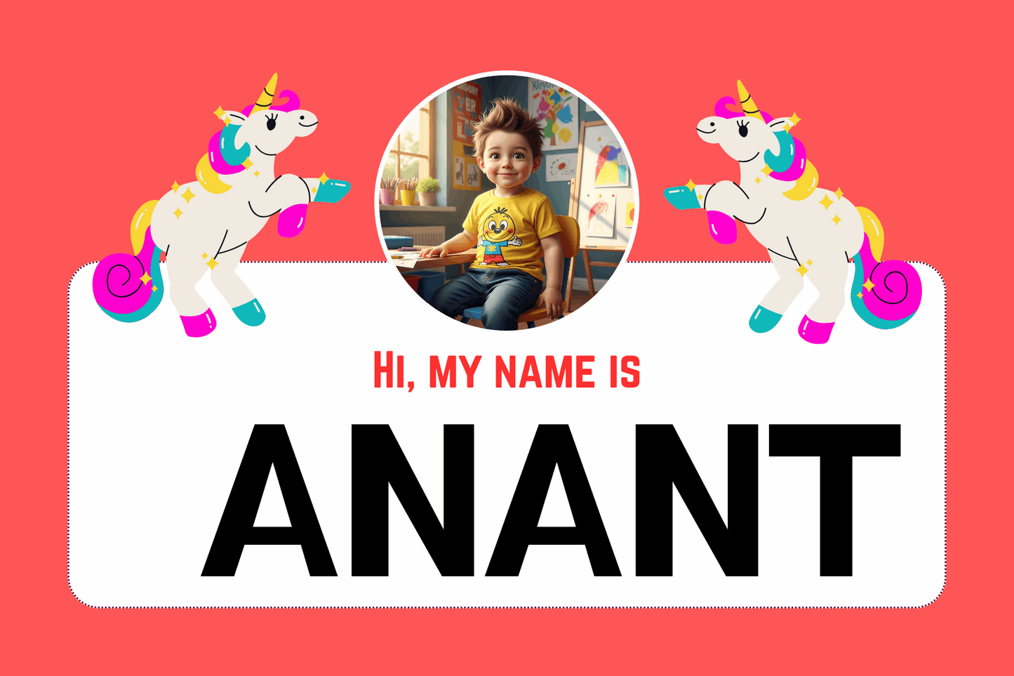 Name photo sticker for lunchboxes and tiffin boxes – KraftedKey