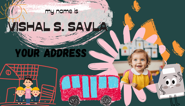 Personalized Kids Art Bag Name Tag - Custom Waterproof School Bag Label for Personal Identification - KraftedKey