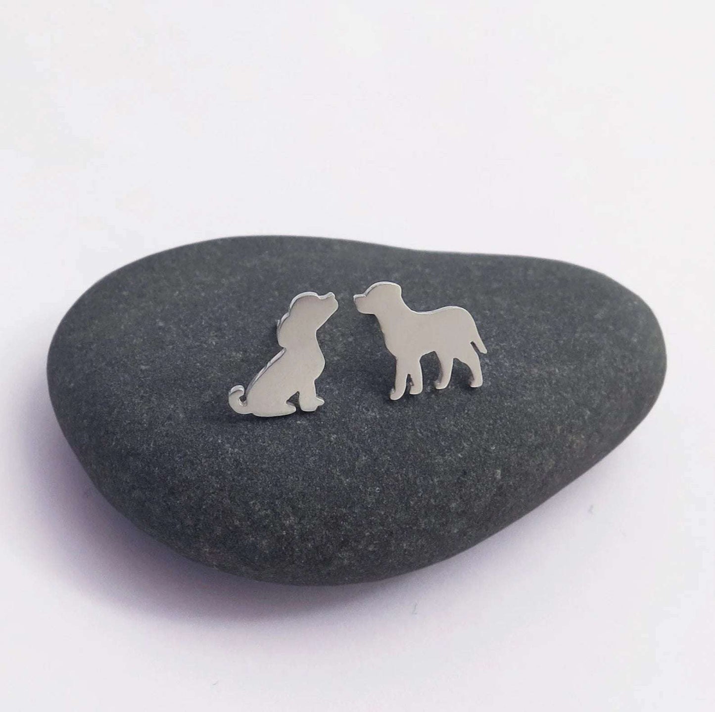 Personalized dog stud earrings