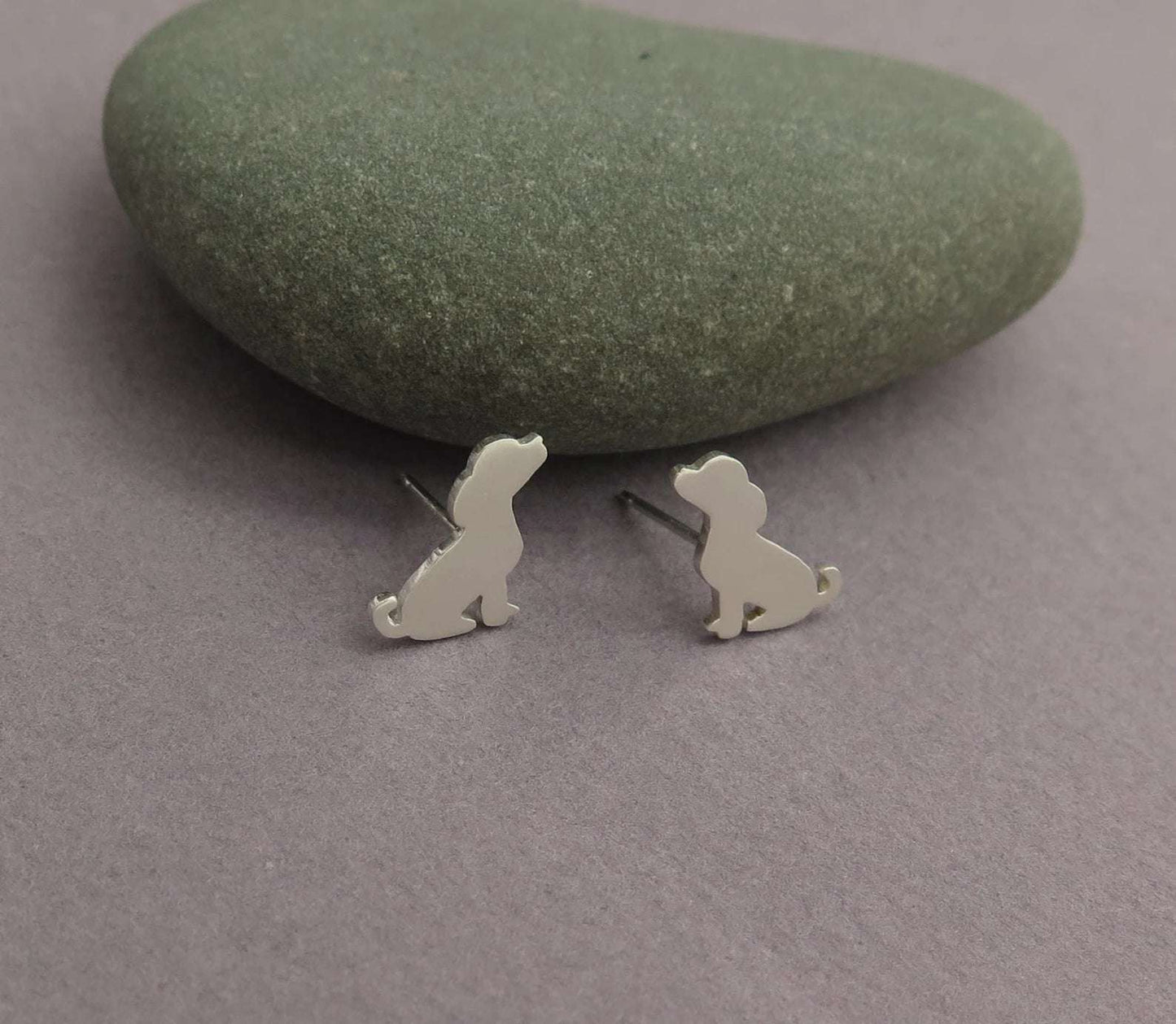 Personalized dog stud earrings
