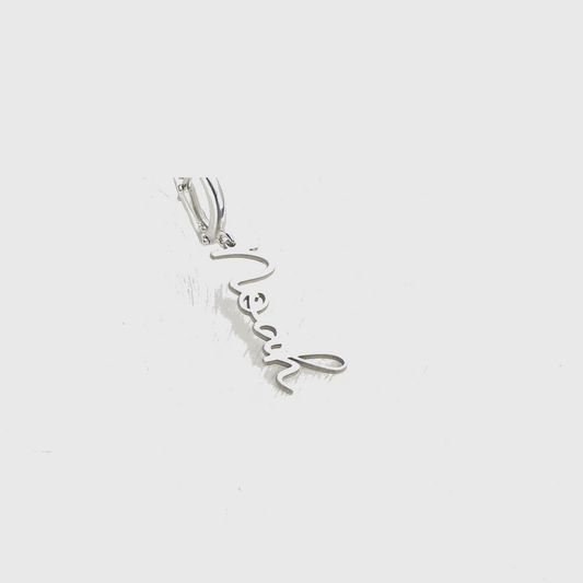 VERTICAL NAME EARRINGS