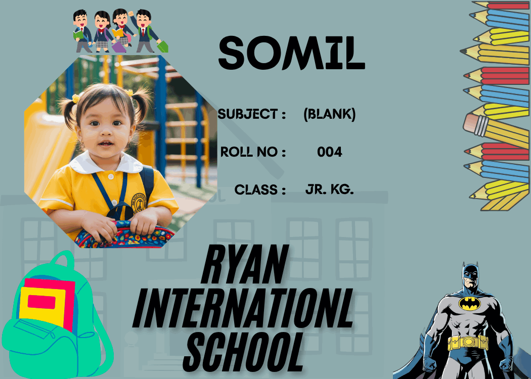 Batman kids name label for water bottles and school supplies – KraftedKey