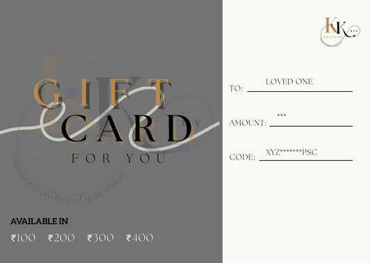 KraftedKey Digital Gift Card – Flexible Use on Name Pendants and Bracelets