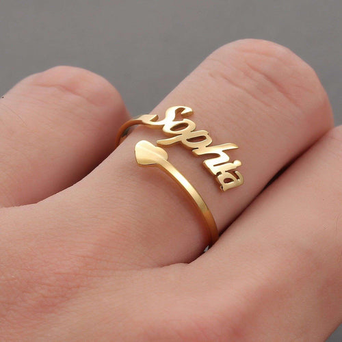 Adjustable Heart Ring – Personalized Custom Jewelry Gift - KraftedKey
