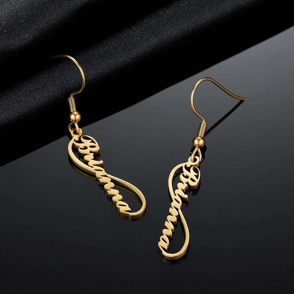 Infinity Earrings – Elegant Personalized Jewelry in Silver, Gold & Rose Gold - KraftedKey