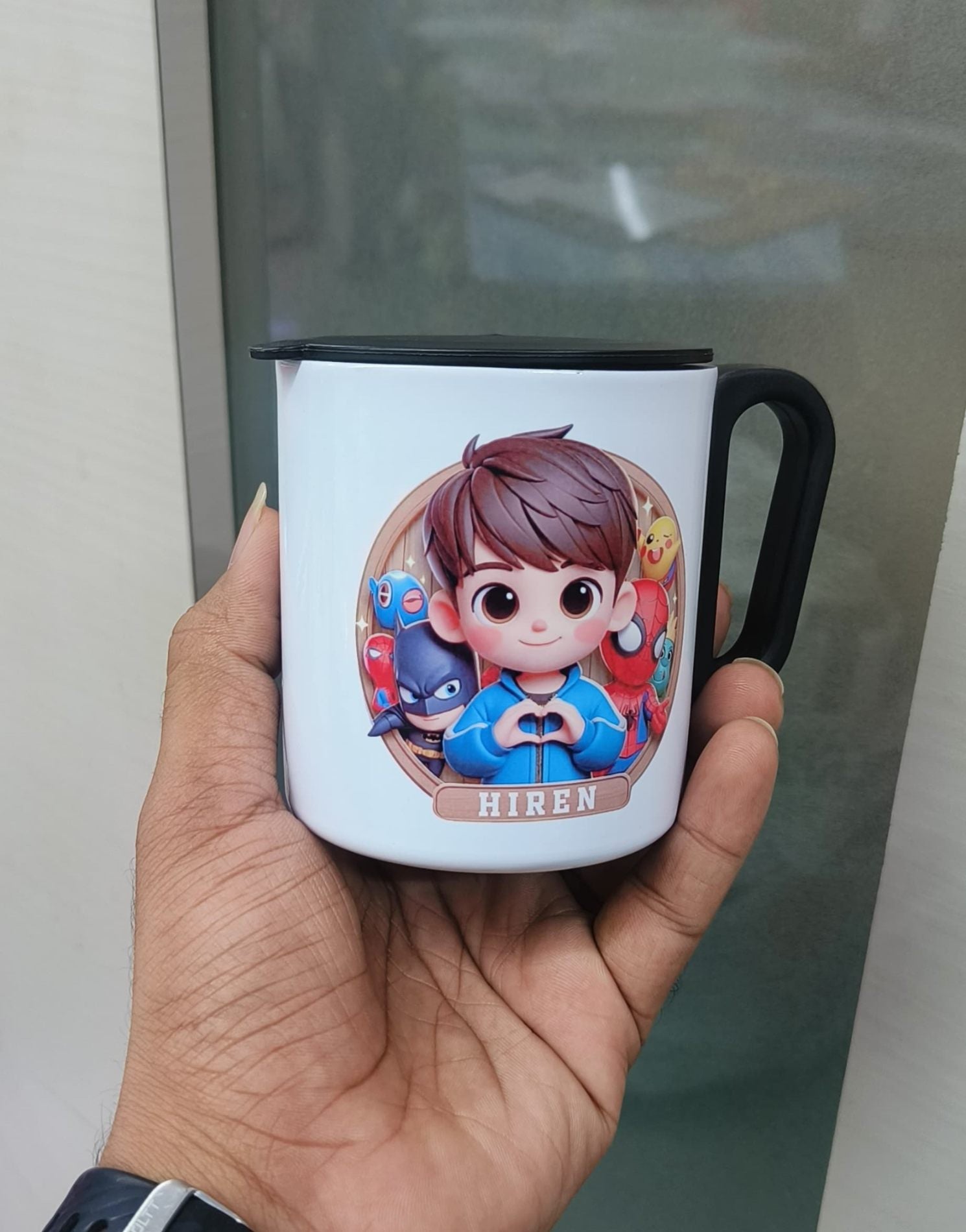 Premium personalized insulated mug – 180 ml stainless steel with custom design for home, office, or travel