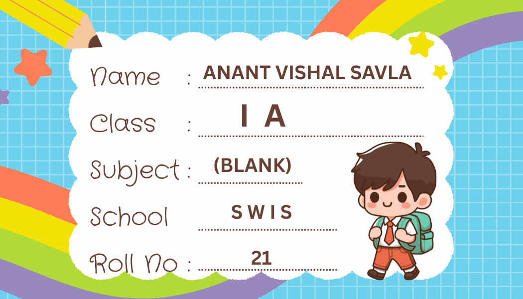 Durable boys name sticker for school books – KraftedKey