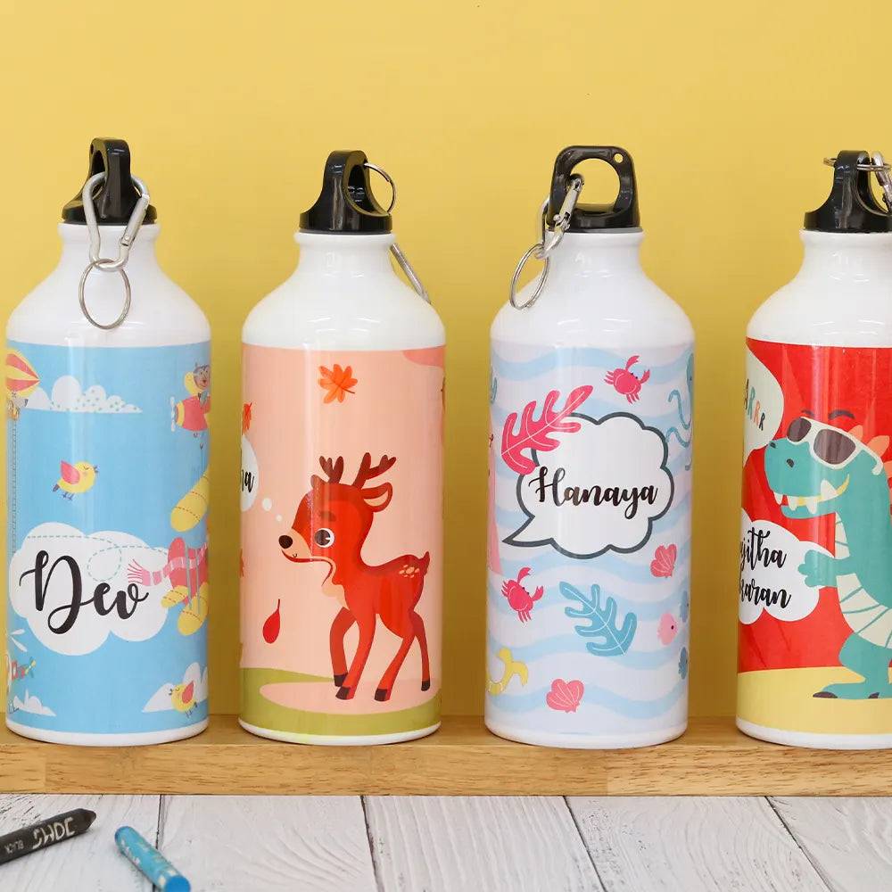 Customized Sipper Bottle - Personalized Flip-Top Stainless Steel 600ml/750ml