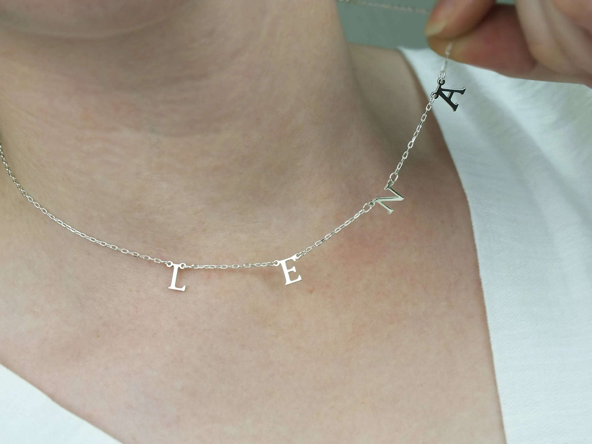 Letter Necklace – Personalized Initial Pendant Necklace for Women & Men