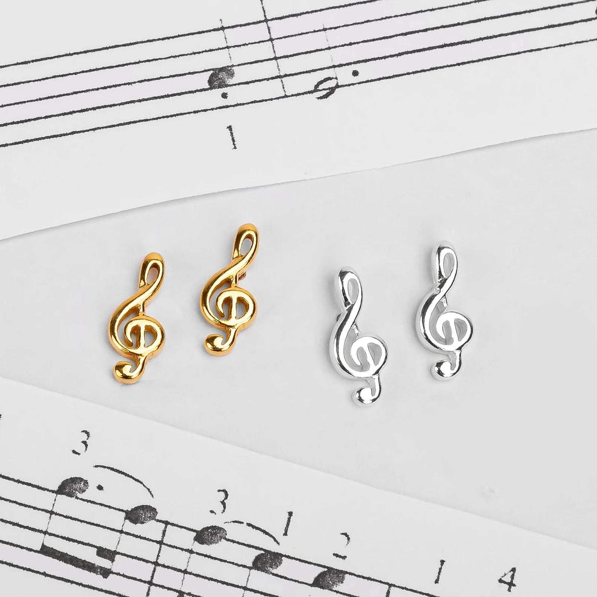 Music Studs Earrings – Trendy Musical Note Jewelry for Men & Women