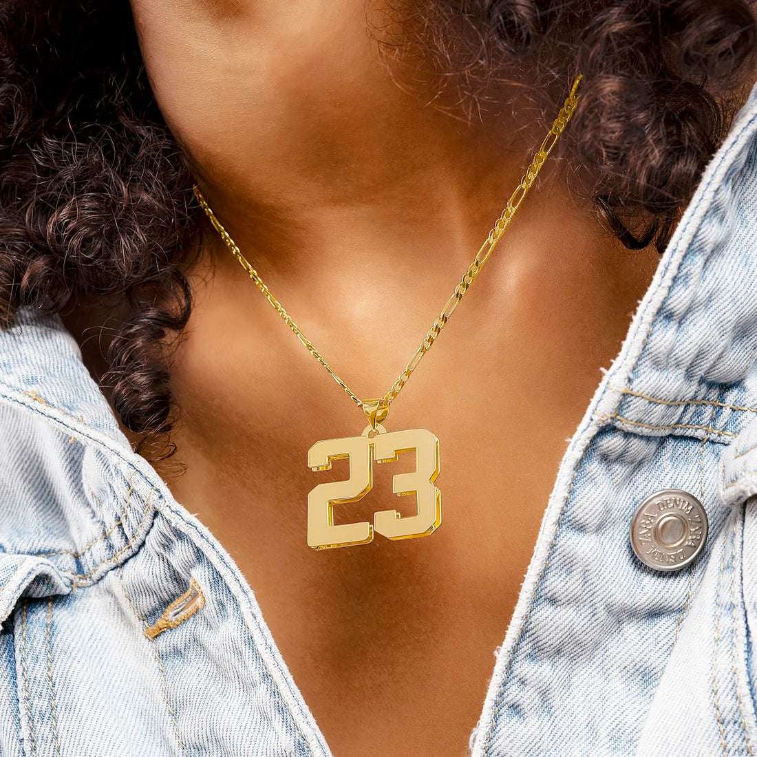 Numerique number charm necklace – gift for her by KraftedKey