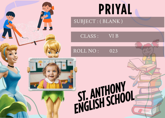 Waterproof kid name slip with Tinker Bell & Cinderella theme – KraftedKey