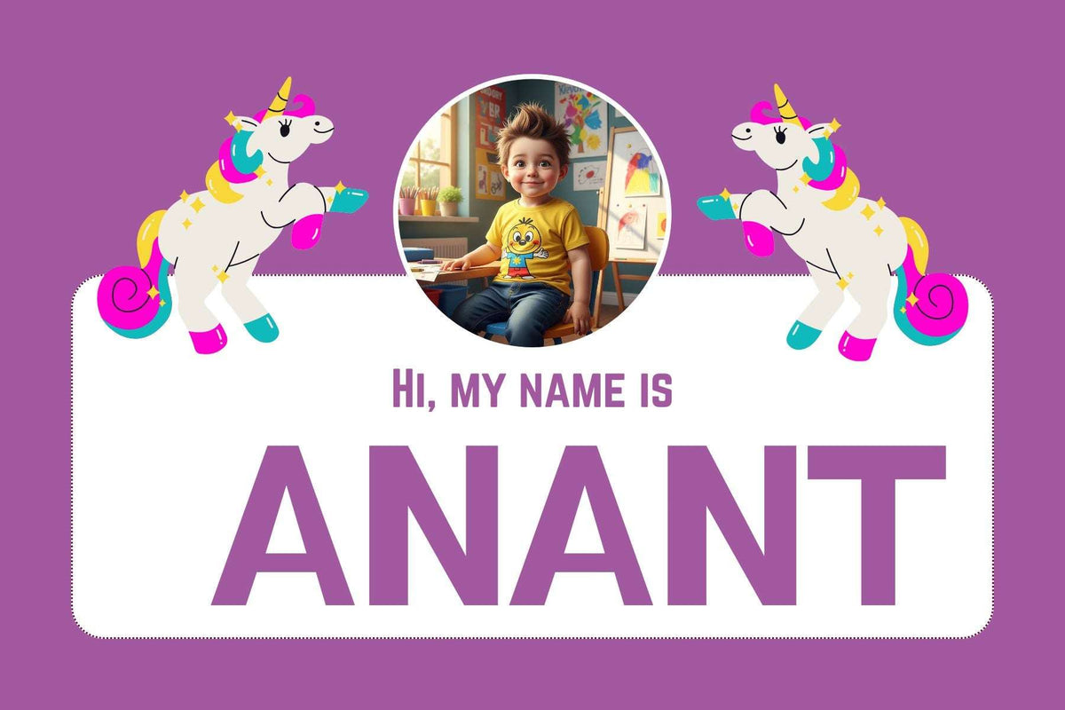 Name Photo Label Sticker – Personalized Waterproof Kids Labels with Photo