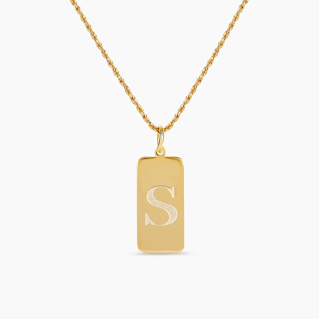Drop Down Engraved Pendant Necklace – Personalized Custom Name Jewelry