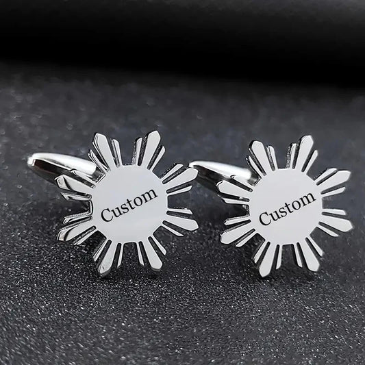 Custom Floral Cufflinks