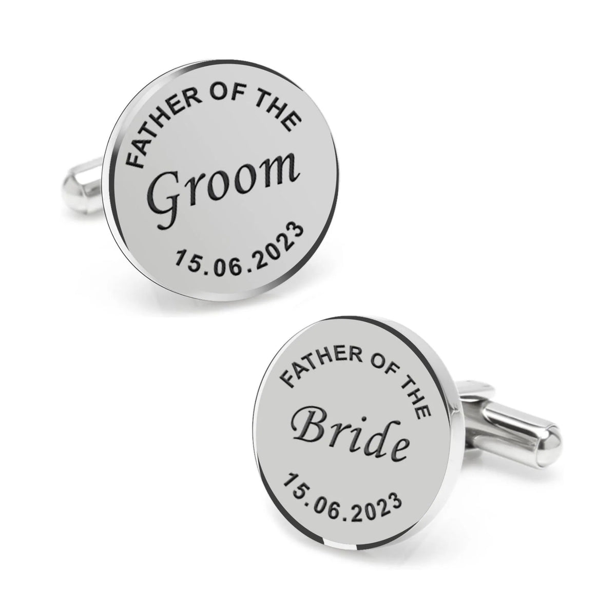 Personalized Date Cufflink - Custom Engraved Keepsake for Father of Bride or Groom